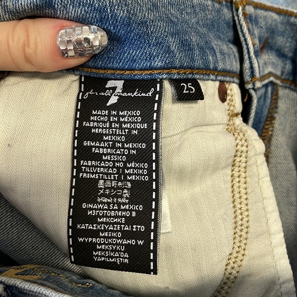 7 For All Mankind High Waist Ankle Skinny Jeans - Picture 6 of 7
